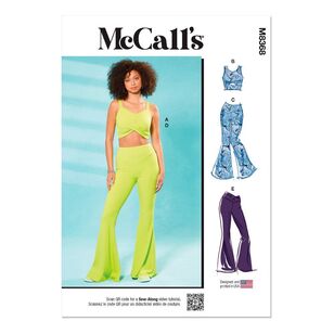 McCall's Sewing Pattern M8368 Misses' Knit Tops and Pants White X Small - X Large