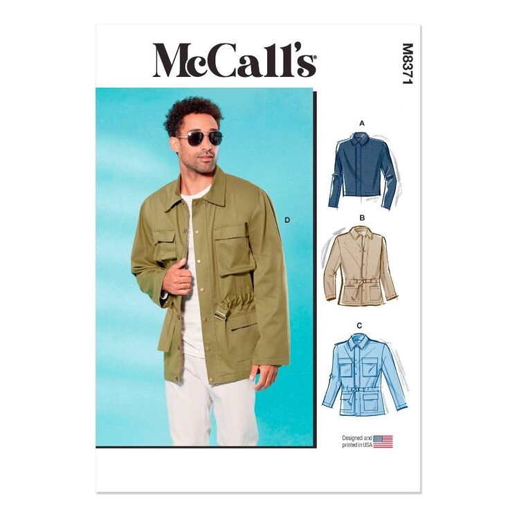 McCall's Sewing Pattern M8371 Men's Jacket in Two Lengths White