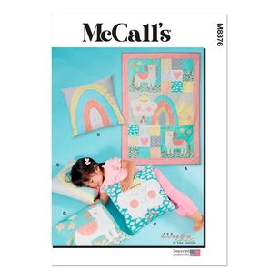 McCall's Sewing Pattern M8376 Quilt or Wall Hanging and Pillows White One Size