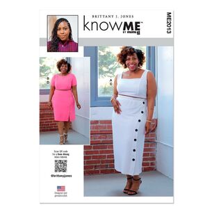 McCall's Know Me Sewing Pattern ME2013 Misses' and Women's Knit Tops and Skirts White