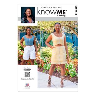 McCall's Know Me Sewing Pattern ME2014 Misses' Dress, Top and Shorts White