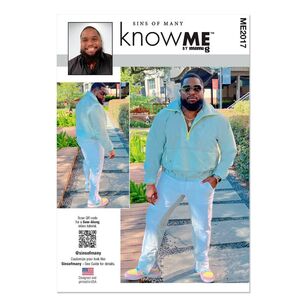 McCall's Know Me Sewing Pattern ME2017 Men's Pullover Jacket and Pants White