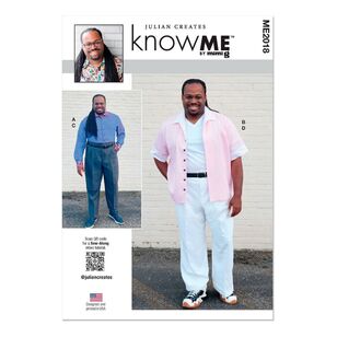 McCall's Know Me Sewing Pattern ME2018 Men's Shirt and Pants White