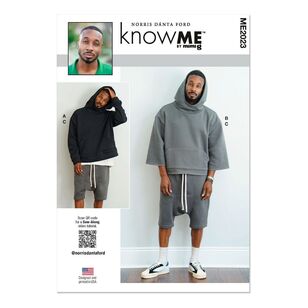 McCall's Know Me Sewing Pattern ME2023 Men's Hoodie and Shorts White Small - XX Large