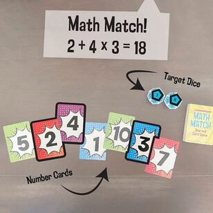 Scholastic Math Match Tinned Game Multicoloured