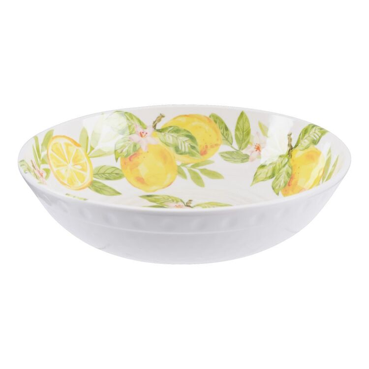 Culinary Co Amalfi Lemons Serving Bowl White & Yellow 31 cm