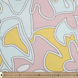 Graphic Printed 145 cm Yoryu Chiffon Fabric Multicoloured 145 cm