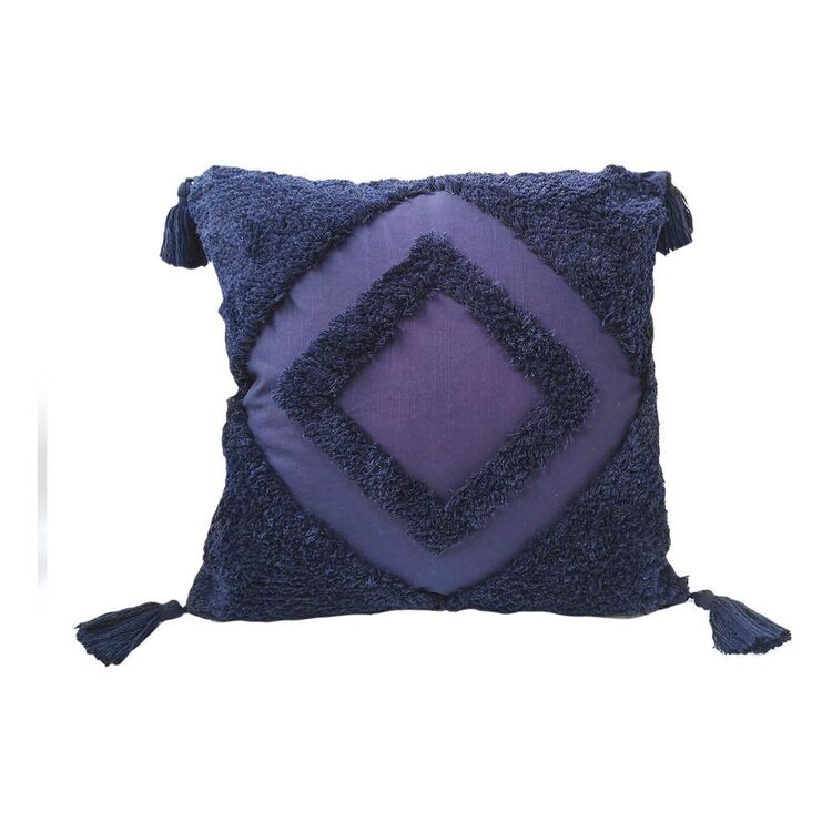 Ombre Home Stella Textured Cushion Blue