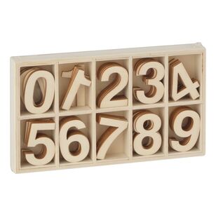 Crafters Choice Wooden Numbers Multicoloured 17 X 9.5 X 1.8 Cm