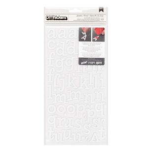 American Crafts Thickers DIY Glitter Sprinkles Chipboard White