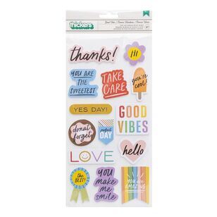 American Crafts Thickers Pebbles Kid At Heart Phrases Stickers Kid At Heart