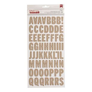 American Crafts Thickers Pebbles Merry Chipboard Alphabet Stickers Merry