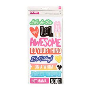 American Crafts Thickers On A Whim Chipboard Phrase Stickers On A Whim