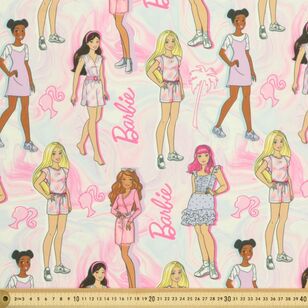 Caprice Barbie Girls Swirl 150 cm Cotton Canvas Fabric Lilac 150 cm