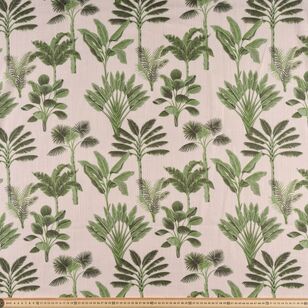 Recycled Polyester Tropico Palms 140 cm Decorator Fabric Green 140 cm