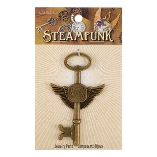 Steampunk Antique Clock Key Multicoloured