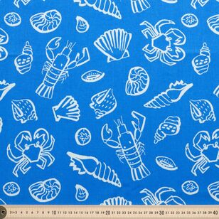 Shells 112 cm Buzoku Duck Fabric Blue 112 cm