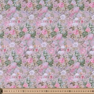 Pearly Floral 112 cm Organic Cotton Poplin Fabric Pink 112 cm