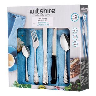 Wiltshire Portofino 40 Piece Cutlery Set Stainless Steel