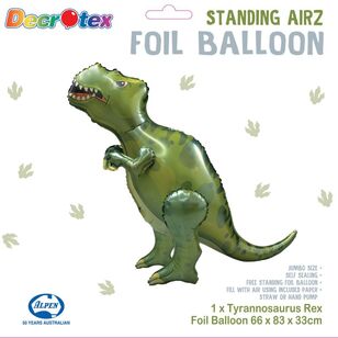 Decrotex Standing Airz T Rex Foil Balloon Multicoloured 83 x 66 x 33 cm