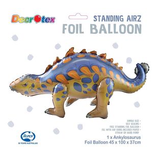 Decrotex Standing Airz Ankylosaurus Foil Balloon Multicoloured 100 x 45 x 37 cm