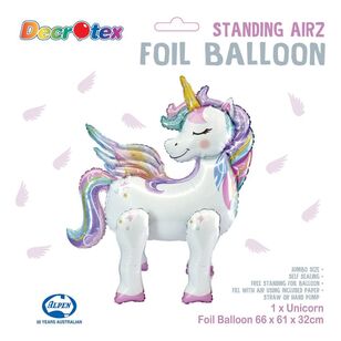 Decrotex Standing Airz Unicorn Foil Balloon Multicoloured 66 x 61 x 32 cm