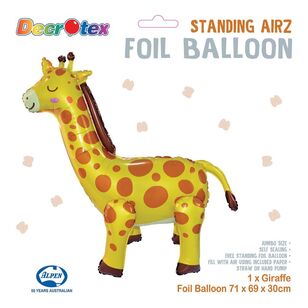 Decrotex Standing Airz Giraffe Foil Balloon Multicoloured 71 x 69 x 30 cm