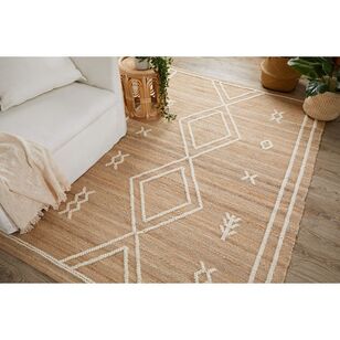 Luxury Living Eco Natural and White Jute Rug Natural & White 160 x 230 cm