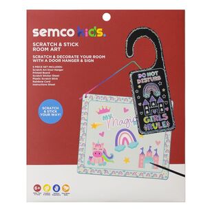 Semco Kids Scratch & Stick Room Art Multicoloured