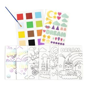 Semco Kids Watercolour Unicorn Posters Multicoloured