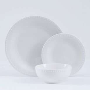 Culinary Co Vintage Pearl 12 Piece Dinner Set White