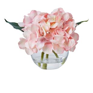 Rogue Hydrangea Sphere Vase Pink & Glass 24 x 24 x 23 cm