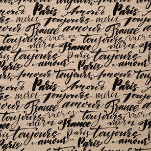 Francais 140 cm Tapestry Fabric Ecru & Black 140 cm