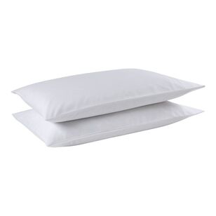 Fresh Cotton 375 Thread Count Percale 2 Pack Pillowcases White Standard
