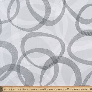 Overlapping Ovals 274 cm Backing Fabric Grey 274 cm