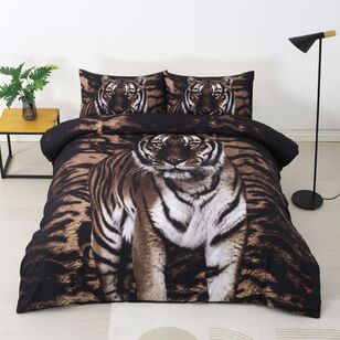 Brampton House Photo Real Tiger Quilt Cover Set Tiger Single