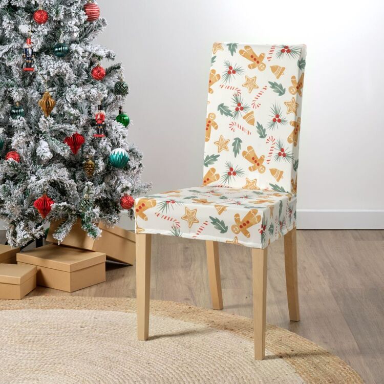 Jolly & Joy Gingerbread Dining Chair Cover 2 Pack Linen Chair