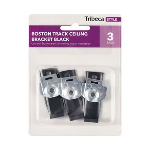 Tribeca Boston Track Ceiling Bracket 3 Pack Black