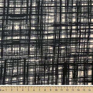 Sketch 138 cm Cumbria Crepe Fabric Black 138 cm