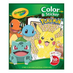 Crayola Pokemon Colour & Sticker Book Multicoloured