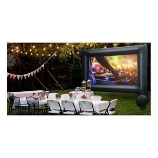 Windowshade Outdoor Blowup Projector Screen White & Black 75 Inch