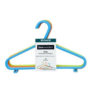 Boxsweden Kids Plastic Hangers 10 Pack Multicoloured