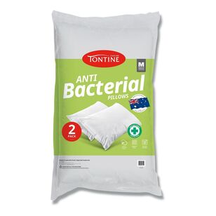 Tontine Anti Bacterial 2 Pack Pillows White