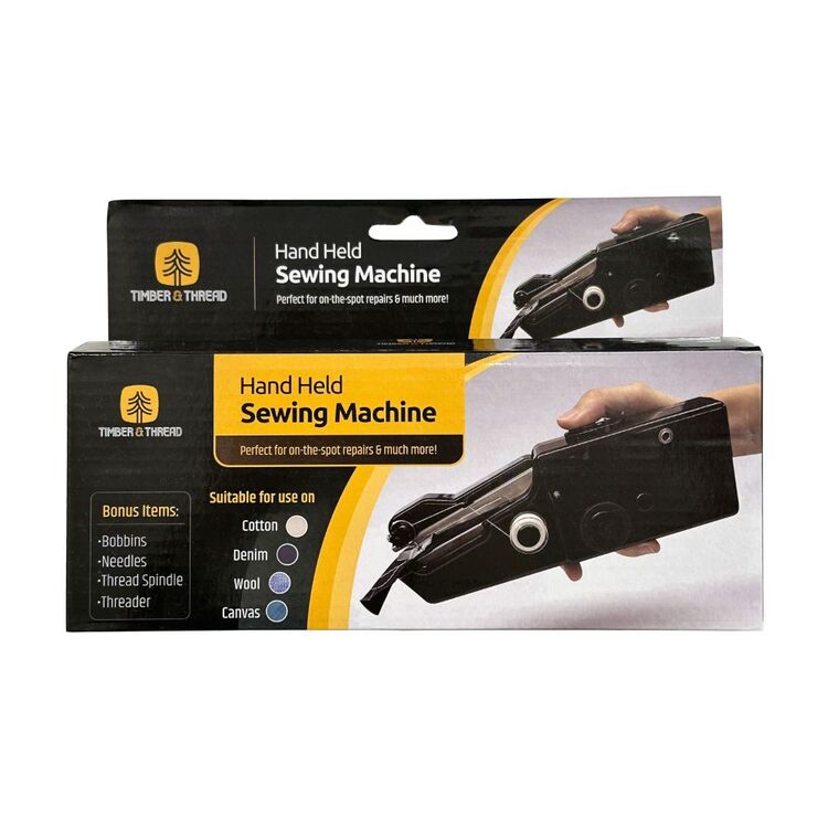 Timber & Thread Handheld Sewing Machine Black