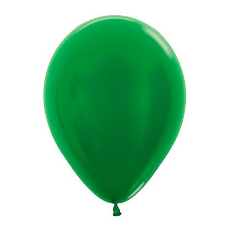 Sempertex Metallic Latex Balloons Green 30 cm