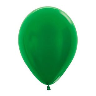 Sempertex Metallic Latex Balloons Green 30 cm