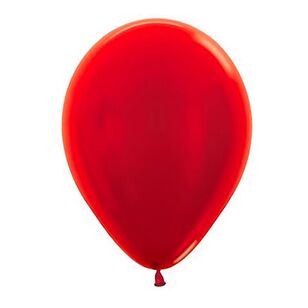 Sempertex Metallic Latex Balloons Red 30 cm