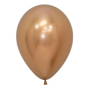 Sempertex Metallic Reflex Latex Balloons Gold 30 cm