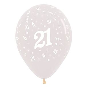 Sempertex Age 21 Crystal/Clear Latex Balloon 30 cm Clear 30 cm