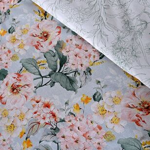 KOO Nottingham Cotton Linen Printed Quilt Cover Set Multicoloured